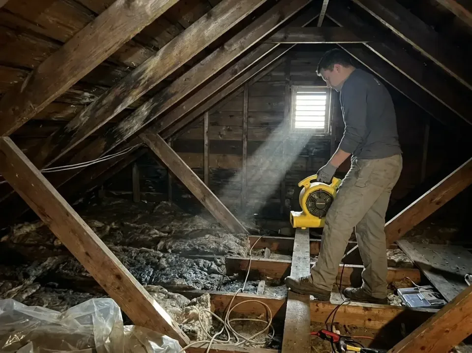 attic-water-damage-drying-proc-007 — frequently asked questions, Emergency Water Extraction & 24/7 Flood Response in Fort De…